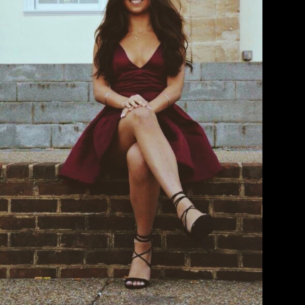 Wine Red Cocktail Dress